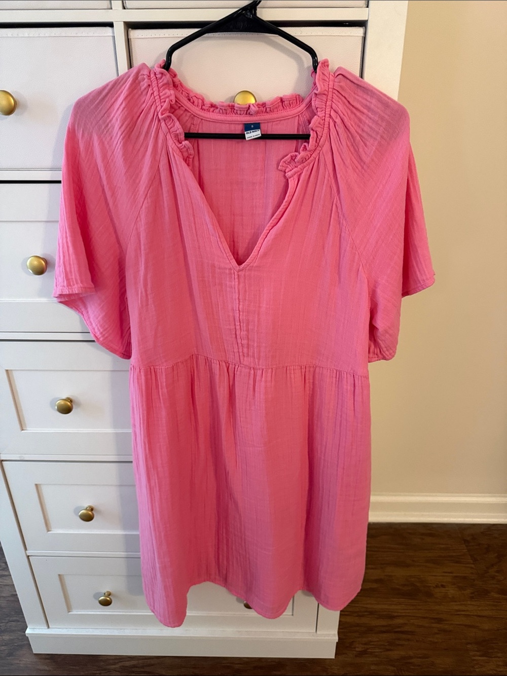 Old Navy Pink Mini Peasant Dress